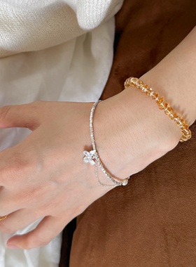 泰银暴力黄不规则天然手链