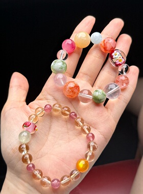 彩虹夏日多宝糖果色手链