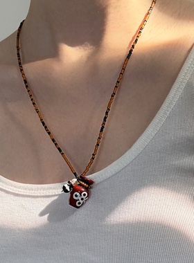 新中式手作玛瑙天珠酒坛项链