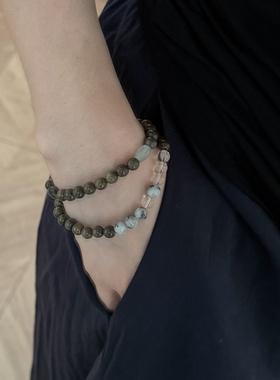 新中式阿根廷绿檀木手链