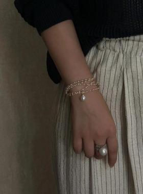 轻奢锁骨链手链百搭高级野生