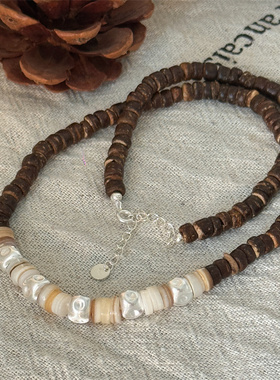 爆款小众设计感高级颈链天然贝壳