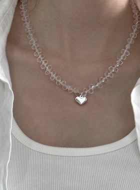 异彩夏日清透闪亮水滴锁骨链