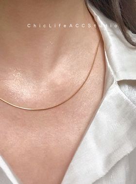 ins幸运情侣镂空冷淡风锁骨链