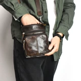 Ретро барсетка, кожаная сумка через плечо, сумка на одно плечо для отдыха, небольшая сумка, из натуральной кожи, воловья кожа