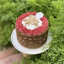 (scheduled for a week) IROSKA strawberry oat corn carrots horses Birthday Cake 6 inches 4 Horsecake
