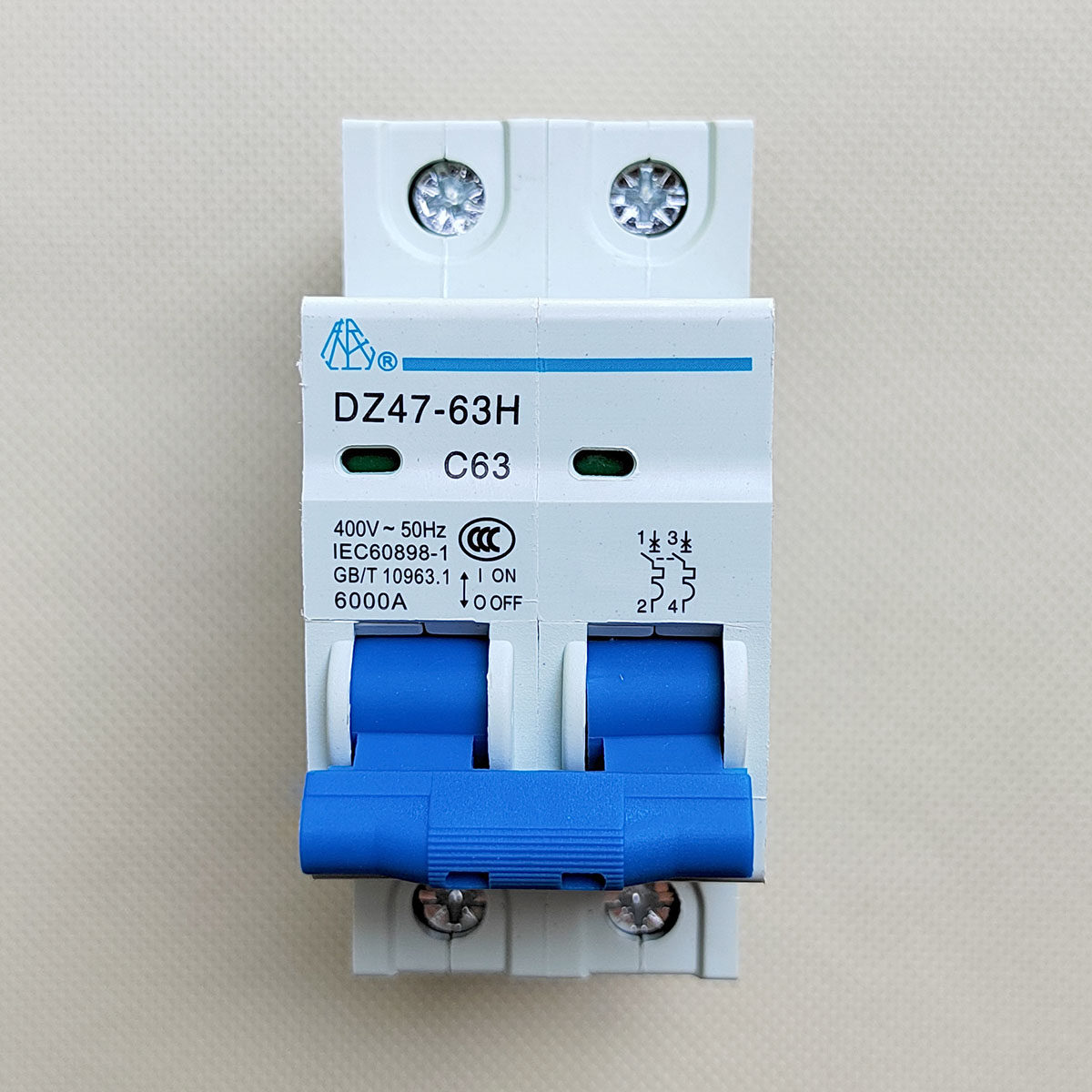 上海人民电器开关厂2P断路器双进双出63A 40  32  25  20导轨220V,淘宝优惠券,粉丝福利购,淘宝优惠卷