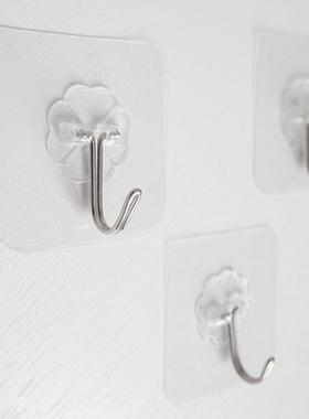 强力贴无痕挂钩粘胶粘贴瓷砖墙壁壁挂承重超透明勾免打孔家用粘钩