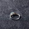 Natural A-grade jadeite ice green cabochon S925 silver inlaid ring for women, simple and versatile jewelry