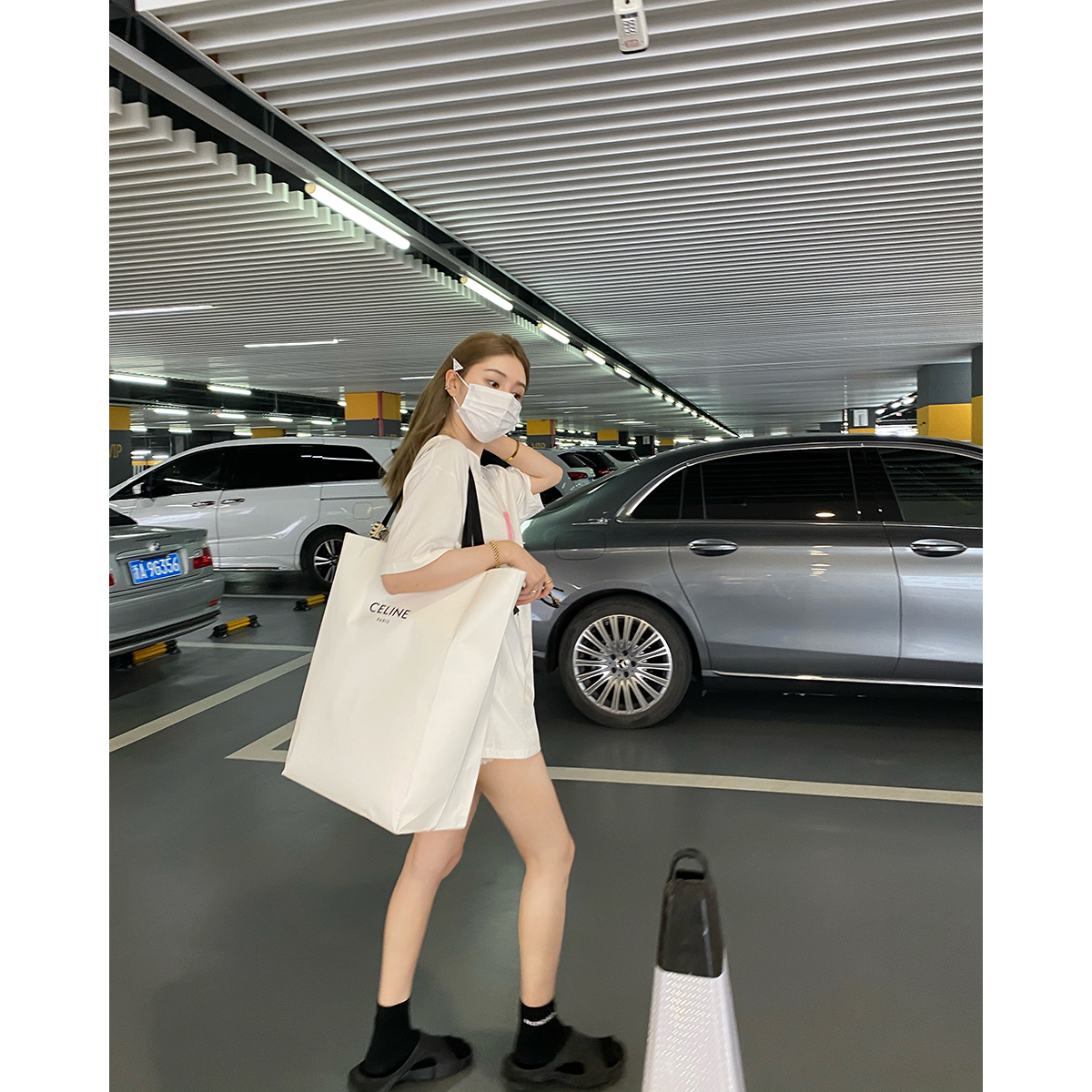 THEOPENDM2022夏季新款百搭圆领短袖奶欲猫咪印花t恤上衣女宽松显