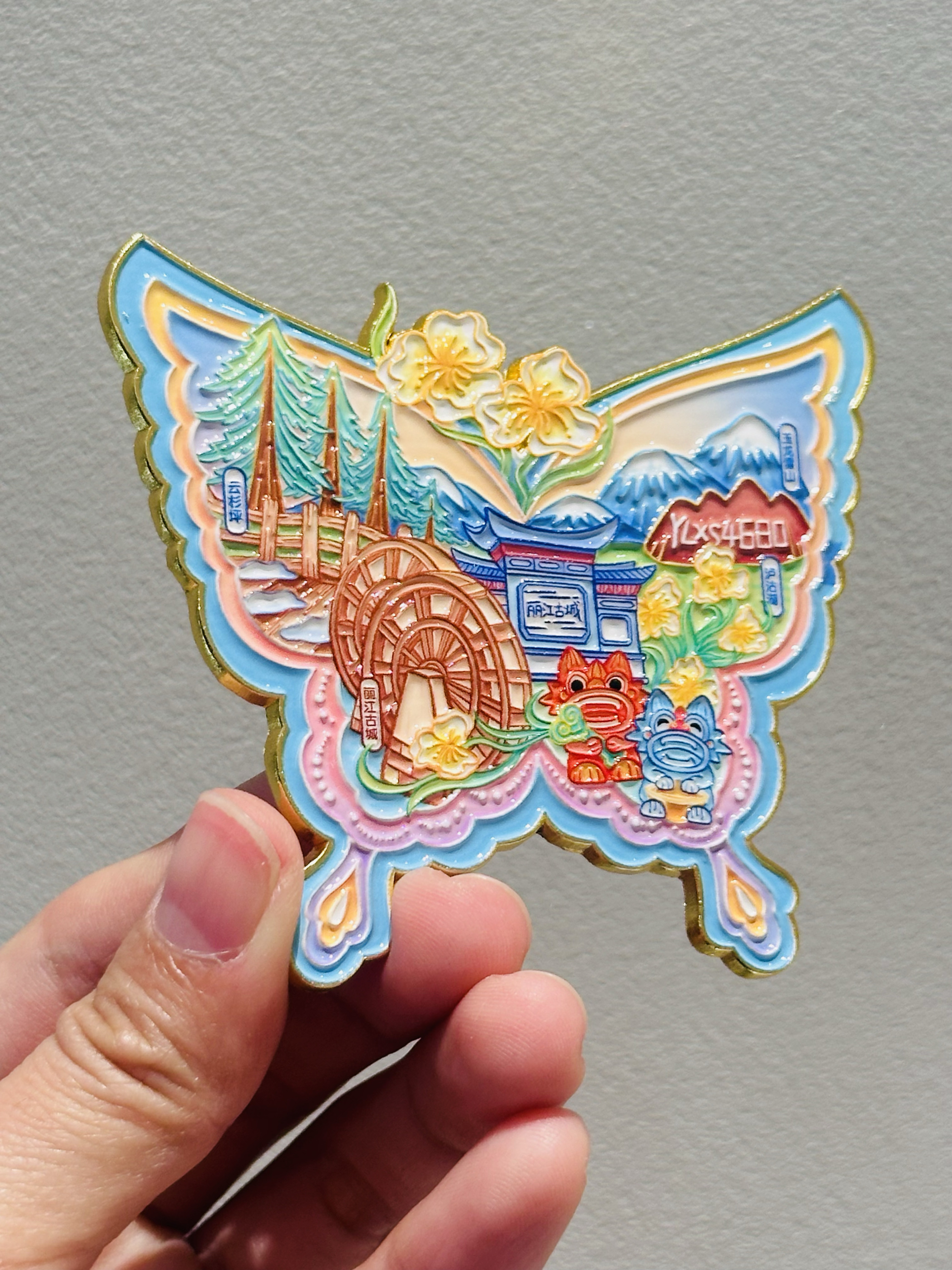 新款云南丽江古城金属冰箱贴景点旅游纪念品伴手礼物 - 图0