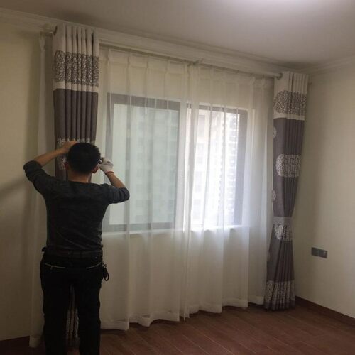 窗帘轨道窗帘杆罗马杆滑轨晾衣架杆北京三河大厂香河燕郊安装测量 - 图1