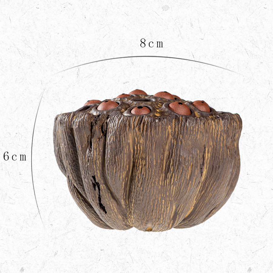 茶宠精品紫砂可养手工莲子雕塑枯莲把件茶盘橱窗家居装饰小摆件 - 图2