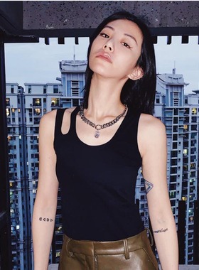 原创设计小众ins小白铜镀18k锆石