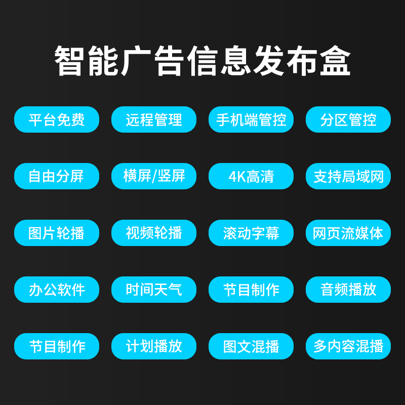 4K高清网络广告机播放盒子多媒体信息发布系统终端安卓U盘播放器 - 图2