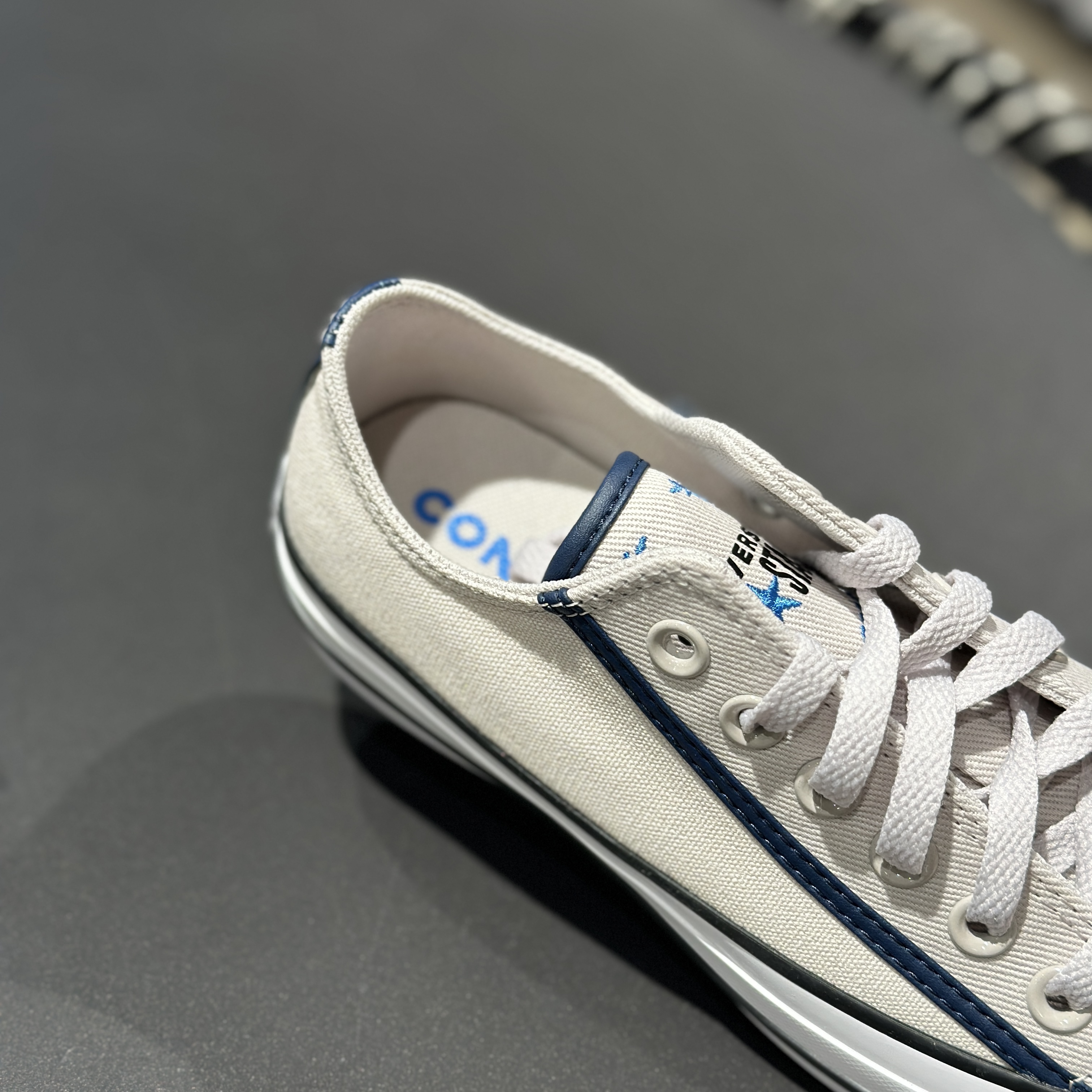 匡威Converse 低帮All Star浅灰蓝情侣休闲运动帆布鞋A06576C - 图3