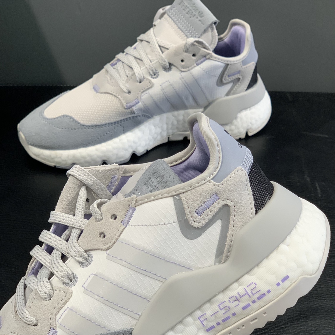 Adidas/阿迪达斯正品三叶草2022春秋浅紫女子运动鞋休闲鞋H03250 - 图3