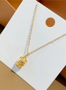 小老虎越南沙金黄铜镀18k女吊坠