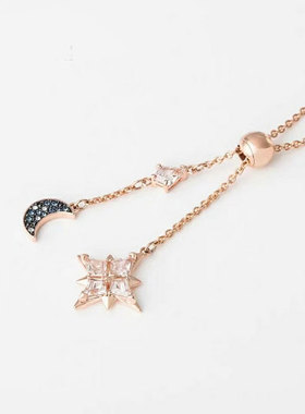 3家新款神秘月光流苏星星锁骨链