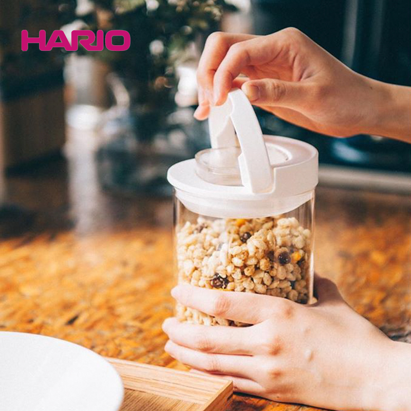 Hario密封罐咖啡豆粉储存罐家用带盖储物罐子玻璃收纳罐保鲜罐