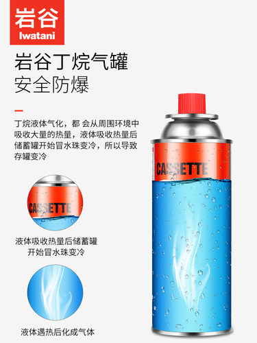 岩谷卡式炉气罐GAS户外便携户外丁烷瓦斯燃气罐防爆液化煤小气罐 - 图2