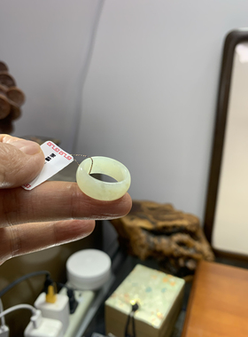 78#和田玉新疆若羌黄玉蜂蜜水指环11码女款天然玉石