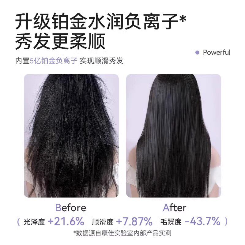 康佳新升级高速吹风机家用大风力负离子护发吹风筒不伤发恒温速干