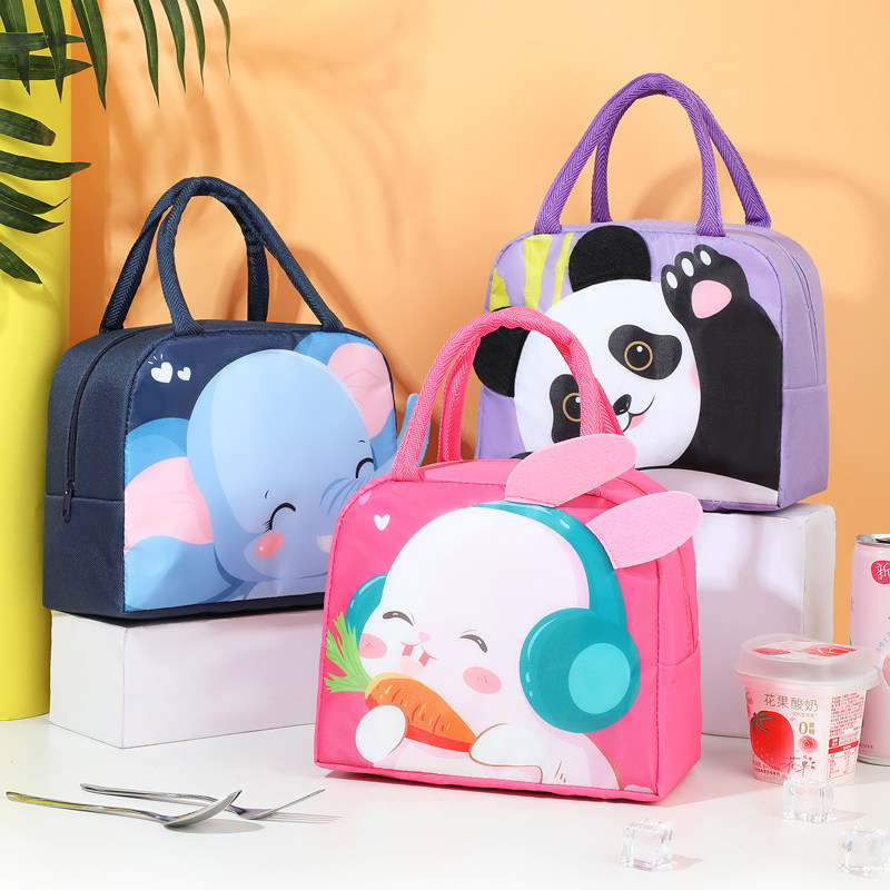 可爱财神猫卡通便当包儿童学生手提带饭保温包饭盒袋铝箔层保鲜袋,淘宝优惠券,粉丝福利购,淘宝优惠卷