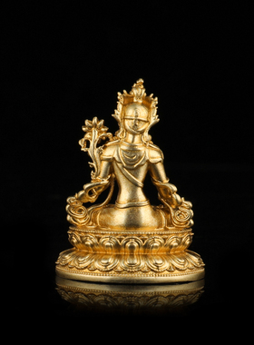 纯铜白度母佛像摆件家居供奉