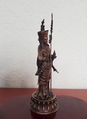 莲花生大士佛像尼泊尔工艺莲花生大师纯铜摆件藏传密宗居家供奉