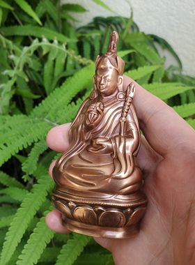 铜伏藏大乐莲师像莲花生大士佛像