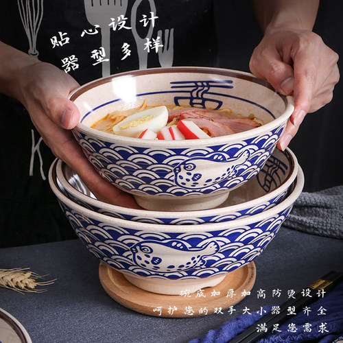 祥源美密胺餐具面碗商用塑料大碗面馆专用碗仿瓷创意汤粉米线汤碗 - 图1