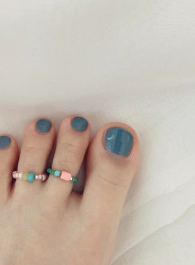 ins风小众设计春夏新款弹力脚趾戒指不掉色脚戒脚饰尾戒关节指环