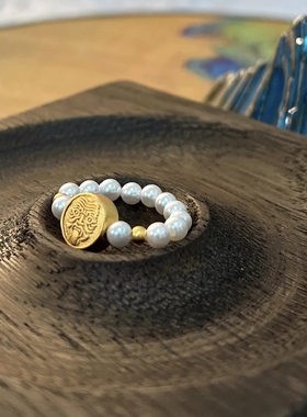 铜合金仿珍珠戒指 《扎基拉母●小小扎》