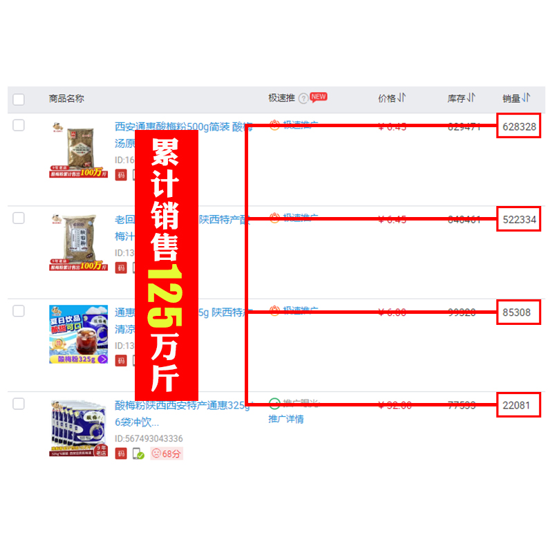 西安回民街特产通惠什锦酸梅粉500g*3袋装酸甜夏日冲饮推荐1斤装 - 图2