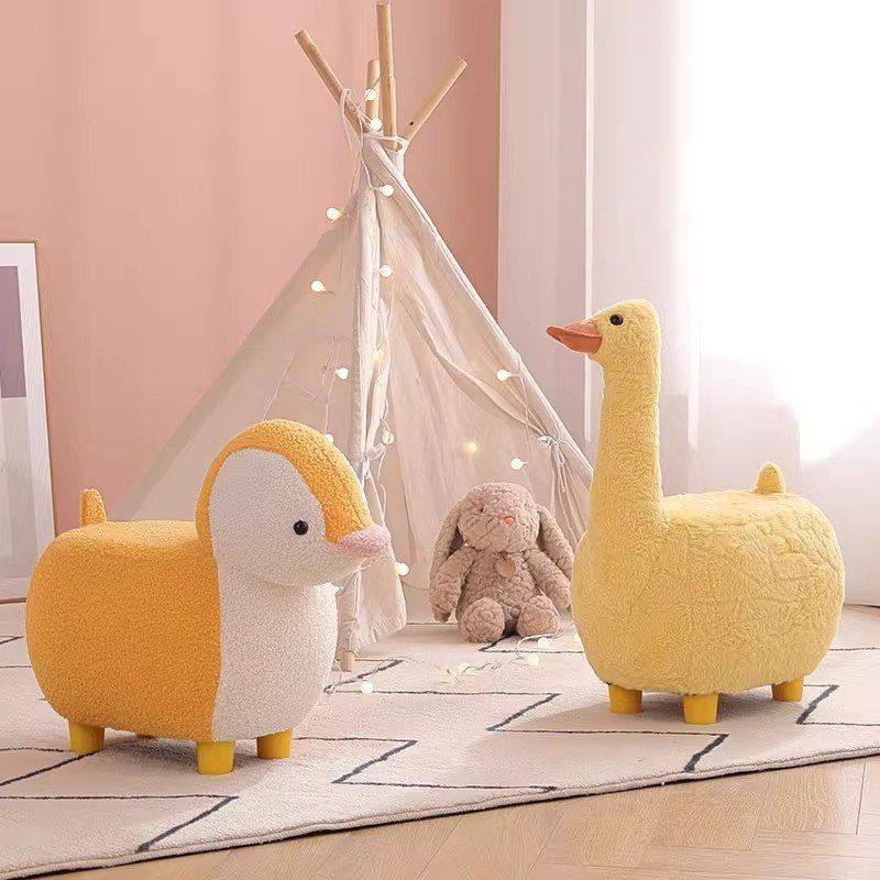 家用创意儿童座椅简约轮绒厂家直销卡通凳小动物客厅泰迪万象矮凳,淘宝优惠券,粉丝福利购,淘宝优惠卷