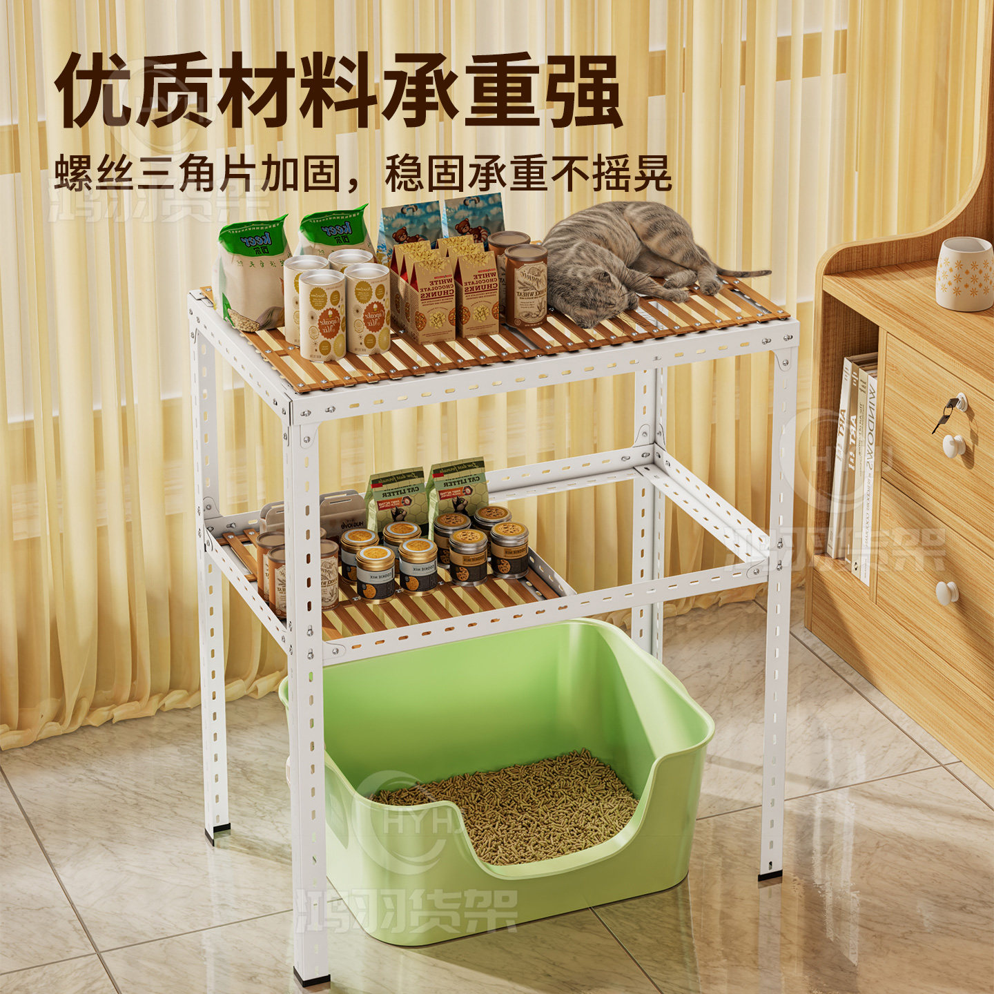 角钢笼双层猫笼子超大自由空间家用室内外别墅不占地厕所一体猫窝,淘宝优惠券,粉丝福利购,淘宝优惠卷