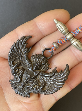 霸气复古西藏天铁护法大鹏金翅鸟藏式寒铁托甲大鹏鸟挂件吊坠饰品