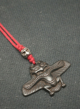 尼泊尔西藏寒铁大鹏鸟护法挂件藏饰民族风迷你天铁托甲小配饰吊坠