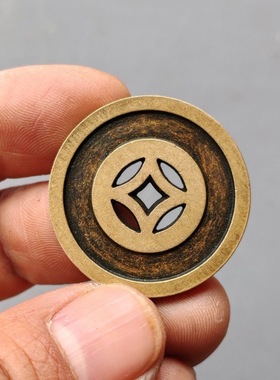 黄铜无字铜钱方孔平安钱吉祥物吊坠挂件男女随身携带平安饰品配件