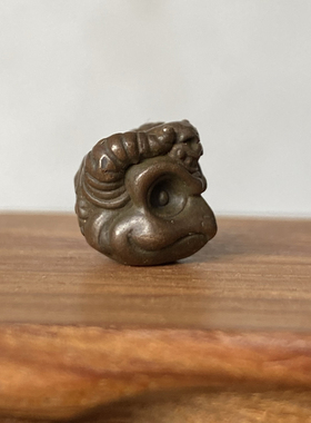 藏式手工复古利马铜大鹏鸟头像背云配珠文玩佛珠腰珠顶珠配饰散珠