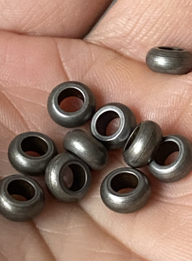 9mm手工打磨铁托甲隔珠隔片配珠文玩佛珠手串diy寒铁记子散珠天铁