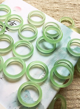 冰种玛瑙玉髓戒指小清新饰品简约