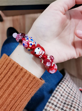 转好运保平安日式琉璃本命年红绳