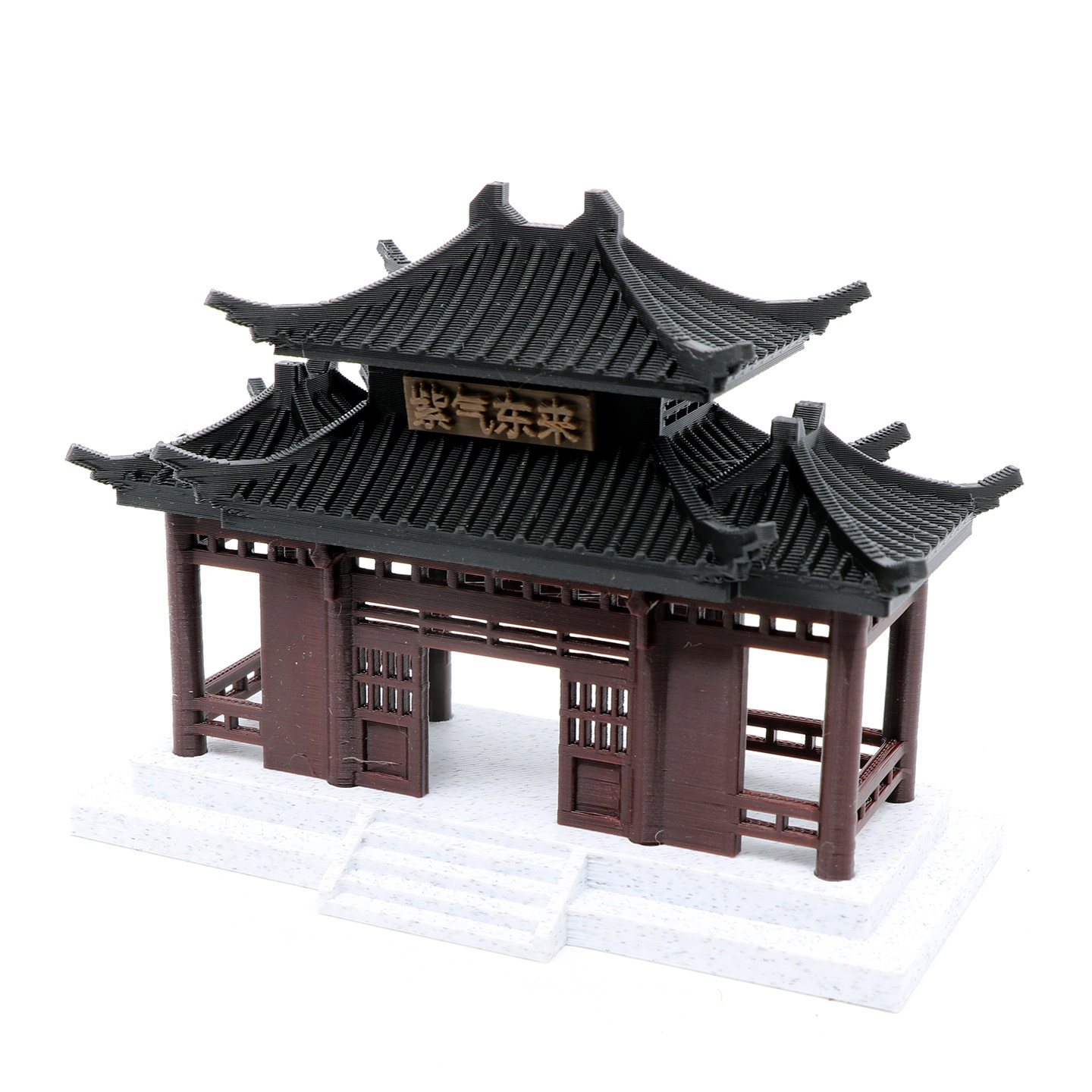 中式古典水陆缸鱼缸造景装饰摆件小门牌楼3D模型摆件建筑景观造景,淘宝优惠券,粉丝福利购,淘宝优惠卷