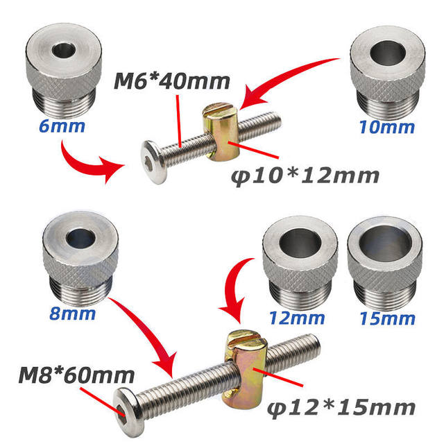 Two-in-one woodworking infant child bed positioning drilling device furniture hole opener cross oblique flat head screw drilling tool