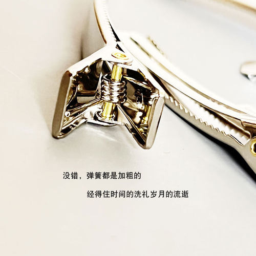 韩高端加厚5-6-8cmDIY双插银白色鸭嘴夹手工自制头饰一字边夹材料 - 图1