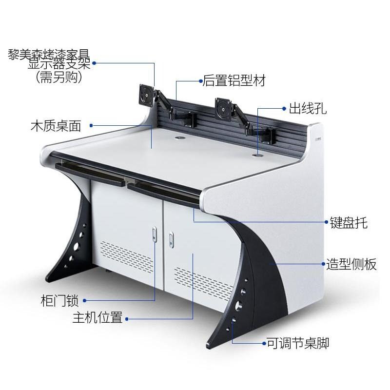 中控室监控操作台科技感灯带控制台电视墙机柜指挥中心控制台定制,淘宝优惠券,粉丝福利购,淘宝优惠卷