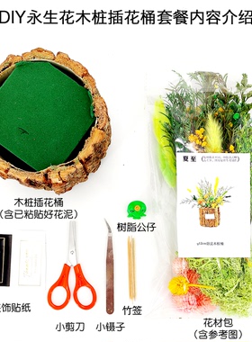 永生花微景盆栽diy插花材料包
