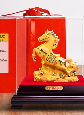 绒沙金摆件金马工艺品马到成功办公室家居公司开业保险礼品批发